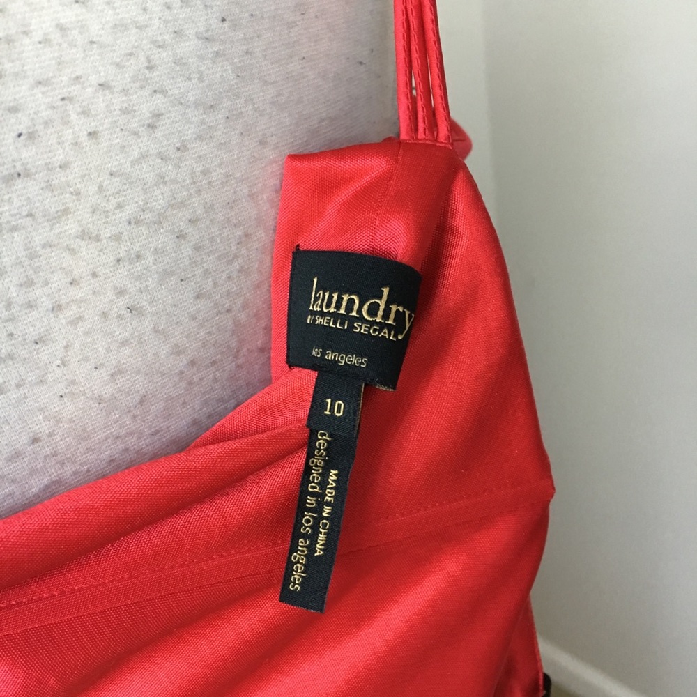 Matte jersey red maxi halter cord detail dress - Picture 7 of 8